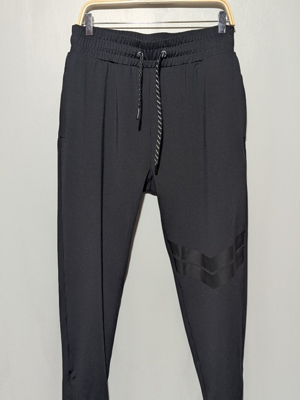 Gongshow Hockey Performance Joggers Black Ankle Zip Tapered Sweatpants Large